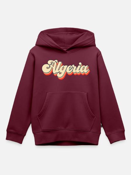 Algerien - Kinder Premium Organic Hoodie - Burgunderrot