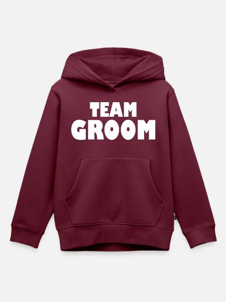 Team groom - Kinder Premium Organic Hoodie - Burgunderrot