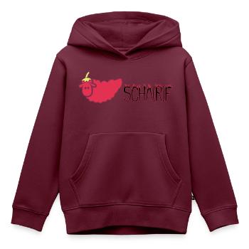 Ein scharfes Schaf - Kinder Premium Organic Hoodie - Burgunderrot - Vorne - AI Model Kid Female (0cm)