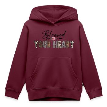 Country Musik ländlich Landei Countrymusiker Mom - Kinder Premium Organic Hoodie - Burgunderrot - Vorne - AI Model Kid Female (0cm)