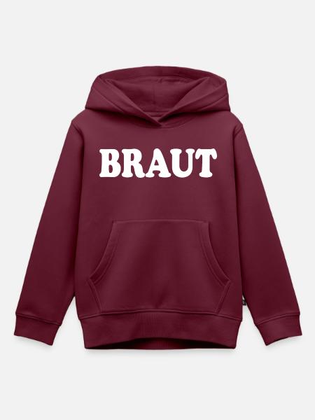 Braut - Kinder Premium Organic Hoodie - Burgunderrot