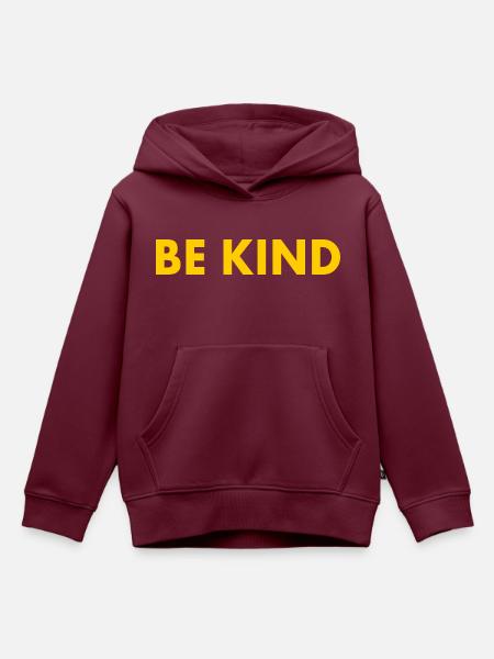 Be kind - Kinder Premium Organic Hoodie - Burgunderrot