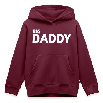BIG DADDY - Kinder Premium Organic Hoodie - Burgunderrot - Vorne - AI Model Kid Female (0cm)