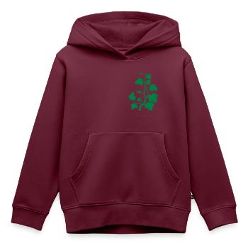 Efeu_blumen - Kinder Premium Organic Hoodie - Burgunderrot - Vorne - AI Model Kid Female (0cm)