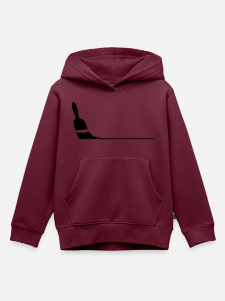 Pinsel - Kinder Premium Organic Hoodie - Burgunderrot