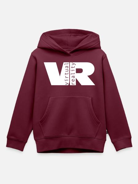 Virtual Reality - Kinder Premium Organic Hoodie - Burgunderrot