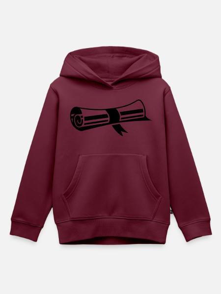 Diplom - Kinder Premium Organic Hoodie - Burgunderrot