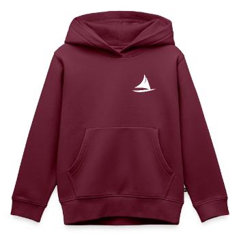 PAC ISLA-Symbol - Kinder Premium Organic Hoodie - Burgunderrot - Vorne - AI Model Kid Female (0cm)