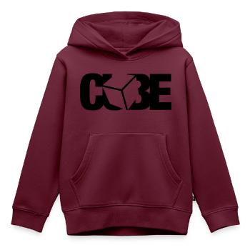 WÜRFEL IN WÜRFEL. Cubing-Cube-Cuber-Speedcubing - Kinder Premium Organic Hoodie - Burgunderrot - Vorne - AI Model Kid Female (0cm)