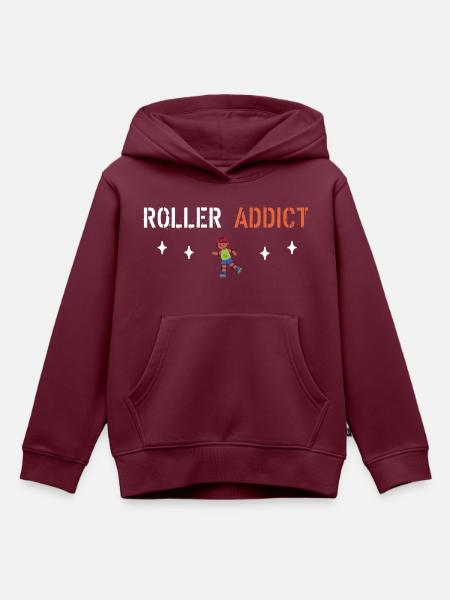 Roller-Süchtiger - Kinder Premium Organic Hoodie - Burgunderrot