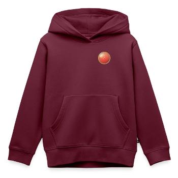 China Emblem - Kinder Premium Organic Hoodie - Burgunderrot - Vorne - AI Model Kid Female (0cm)