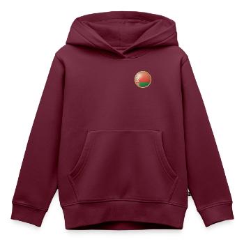 Belarus Emblem - Kinder Premium Organic Hoodie - Burgunderrot - Vorne - AI Model Kid Female (0cm)
