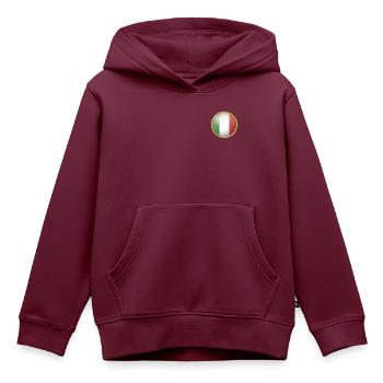 Italien Emblem - Kinder Premium Organic Hoodie - Burgunderrot - Vorne - AI Model Kid Female (0cm)