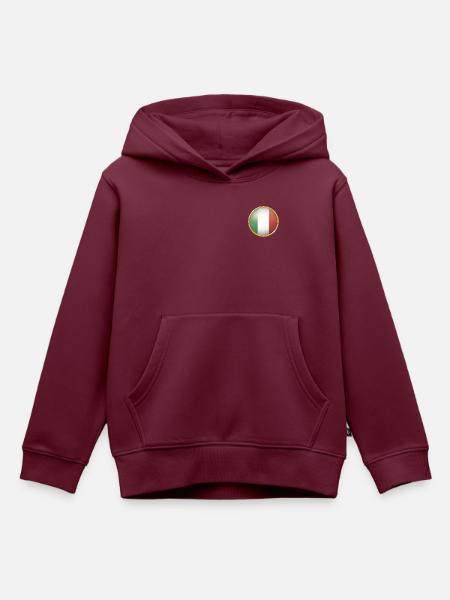 Italien Emblem - Kinder Premium Organic Hoodie - Burgunderrot