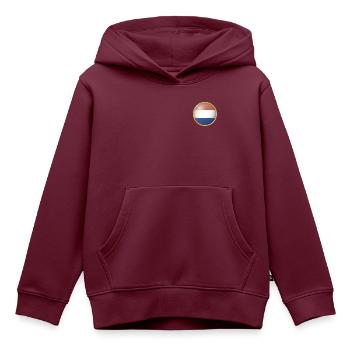 Niederlande Emblem - Kinder Premium Organic Hoodie - Burgunderrot - Vorne - AI Model Kid Female (0cm)