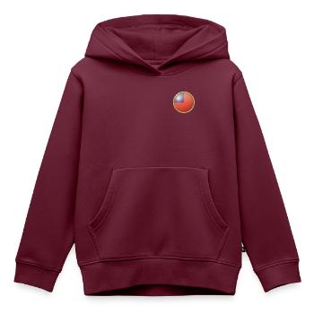 Taiwan Emblem - Kinder Premium Organic Hoodie - Burgunderrot - Vorne - AI Model Kid Female (0cm)