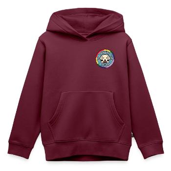 Aus Zauberhaftem Glück - Kinder Premium Organic Hoodie - Burgunderrot - Vorne - AI Model Kid Female (0cm)