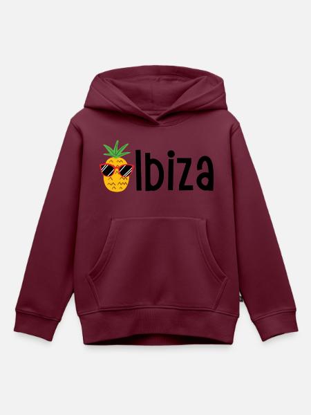 Ibiza - Kinder Premium Organic Hoodie - Burgunderrot