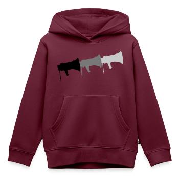 Logo Megafon Propaganda Symbol - Kinder Premium Organic Hoodie - Burgunderrot - Vorne - AI Model Kid Female (0cm)