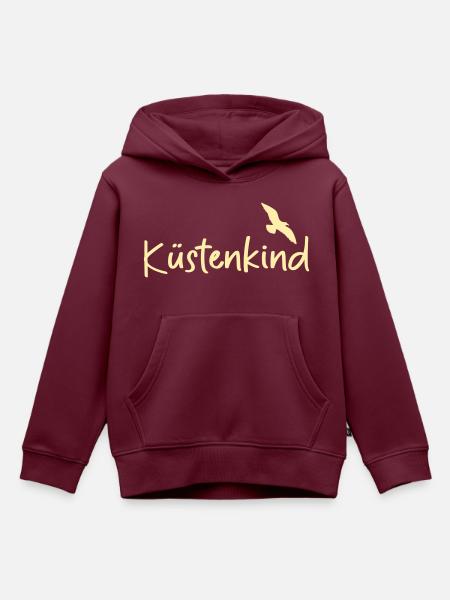 Küstenkind Möwe - Kinder Premium Organic Hoodie - Burgunderrot