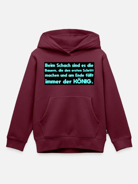 Bauer - Kinder Premium Organic Hoodie - Burgunderrot