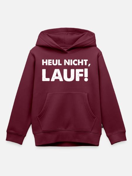 heul nicht lauf - Kinder Premium Organic Hoodie - Burgunderrot