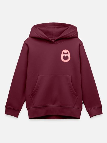 ÖFFNEN SIE ES - Kinder Premium Organic Hoodie - Burgunderrot