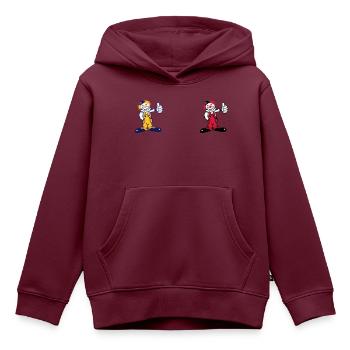 Ein lustiger Clown - Kinder Premium Organic Hoodie - Burgunderrot - Vorne - AI Model Kid Female (0cm)