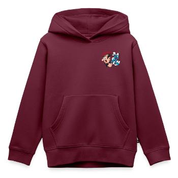 Die Schlümpfe Gargamel Gotcha - Kinder Premium Organic Hoodie - Burgunderrot - Vorne - AI Model Kid Female (0cm)