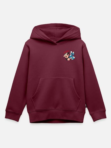 Die Schlümpfe Gargamel Gotcha - Kinder Premium Organic Hoodie - Burgunderrot