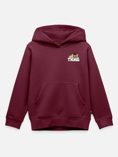 TKKG Logo Mit Der Bande - Kinder Premium Organic Hoodie - Burgunderrot