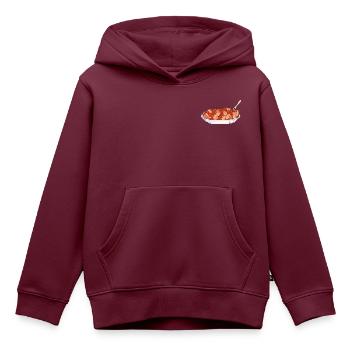 Currywurst - Kinder Premium Organic Hoodie - Burgunderrot - Vorne - AI Model Kid Female (0cm)