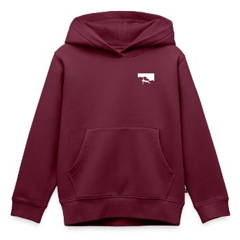 Klettern - Kinder Premium Organic Hoodie - Burgunderrot - Vorne - AI Model Kid Female (0cm)