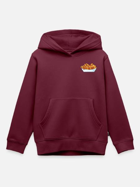 Poutine - Kinder Premium Organic Hoodie - Burgunderrot