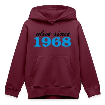 alive since 1968 - Kinder Premium Organic Hoodie - Burgunderrot - Vorne - AI Model Kid Female (0cm)