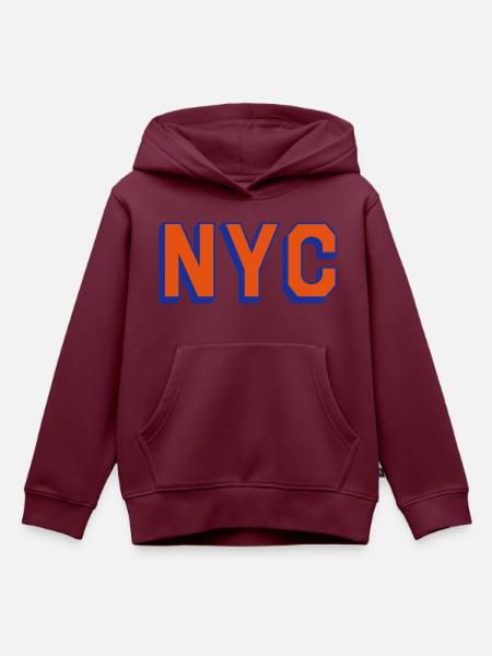 NYC 2 - Kinder Premium Organic Hoodie - Burgunderrot