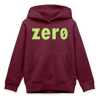 zero null nobody from zero to hero - Kinder Premium Organic Hoodie - Burgunderrot - Vorne - AI Model Kid Female (0cm)