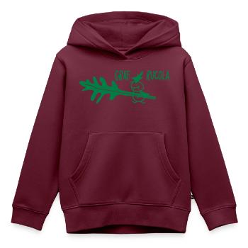 Graf Rucola - Kinder Premium Organic Hoodie - Burgunderrot - Vorne - AI Model Kid Female (0cm)