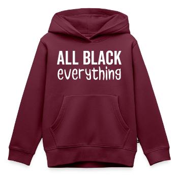 Alles Schwarz Alles - Kinder Premium Organic Hoodie - Burgunderrot - Vorne - AI Model Kid Female (0cm)