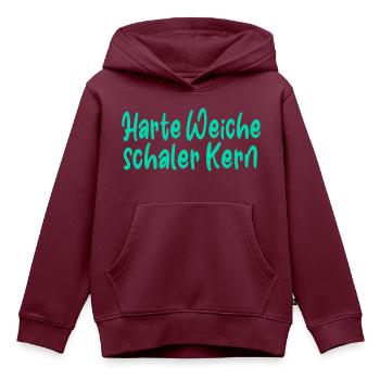 Harte Weiche schaler Kern - Kinder Premium Organic Hoodie - Burgunderrot - Vorne - AI Model Kid Female (0cm)