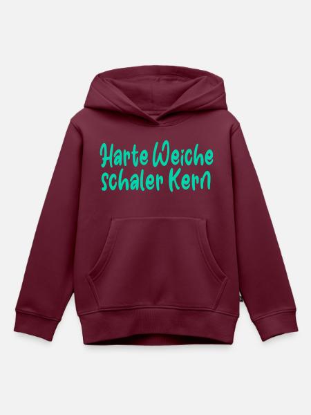 Harte Weiche schaler Kern - Kinder Premium Organic Hoodie - Burgunderrot