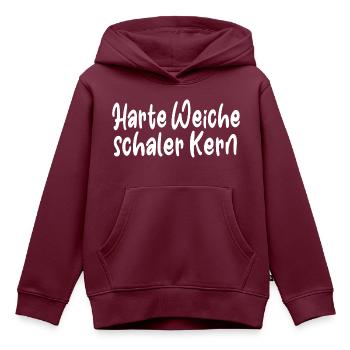 Harte Weiche Schaler Kern - Kinder Premium Organic Hoodie - Burgunderrot - Vorne - AI Model Kid Female (0cm)