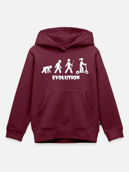 E-Scooter Roller Scooter - Kinder Premium Organic Hoodie - Burgunderrot