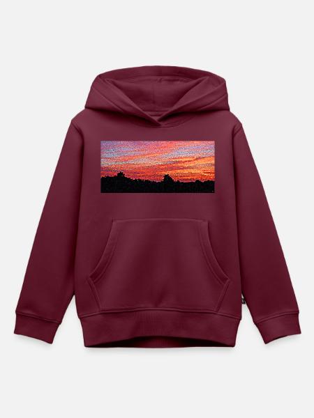 Die Schönheit der Dämmerung - Kinder Premium Organic Hoodie - Burgunderrot
