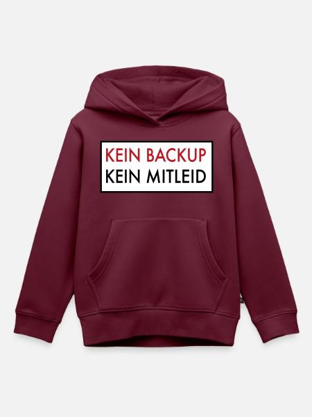 Backup - Kinder Premium Organic Hoodie - Burgunderrot