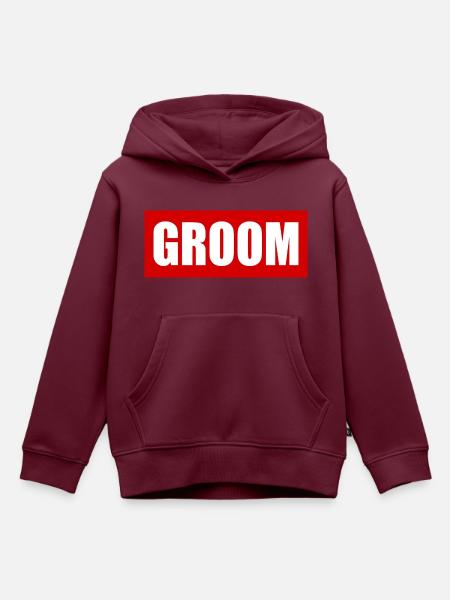 Groom - Kinder Premium Organic Hoodie - Burgunderrot