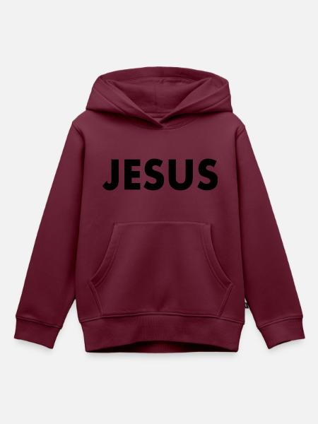 Jesus - Kinder Premium Organic Hoodie - Burgunderrot