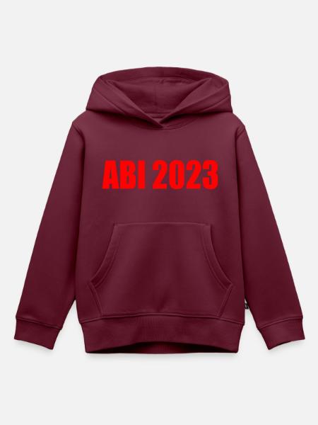 Abi 2023 - Kinder Premium Organic Hoodie - Burgunderrot