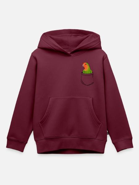 Taschen-Turteltauben - Kinder Premium Organic Hoodie - Burgunderrot