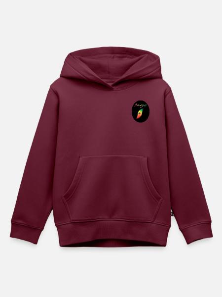 Logo bunt klein - Kinder Premium Organic Hoodie - Burgunderrot